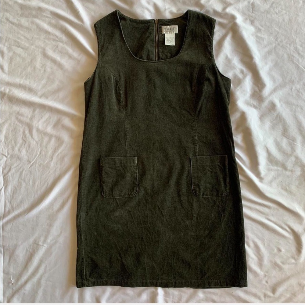 Vintage Green Corduroy Dress